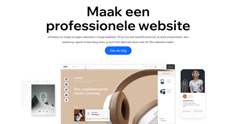 Website zelf maken met Wix