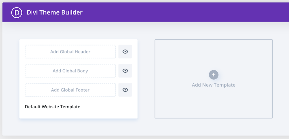 Divi Theme Builder overzicht