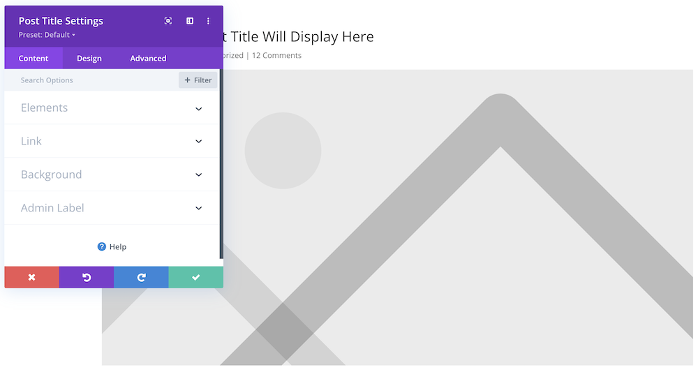 Divi Theme Builder blog artikel template