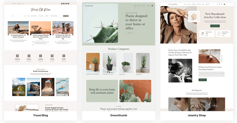Kadence starter templates