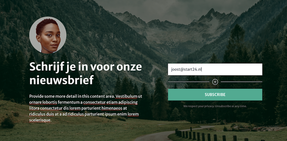 ConvertKit template.