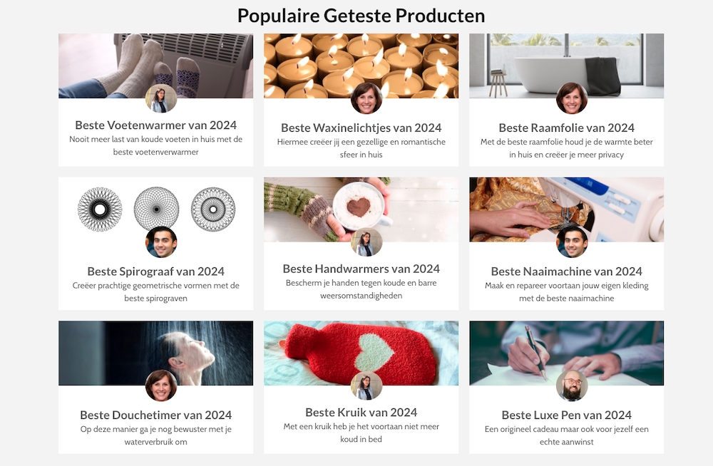 Voorbeeld slechte affiliate site. 