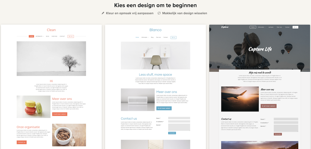 JouwWeb design kiezen