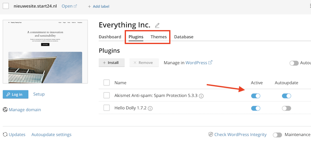 Auto-updates per plugin instellen.