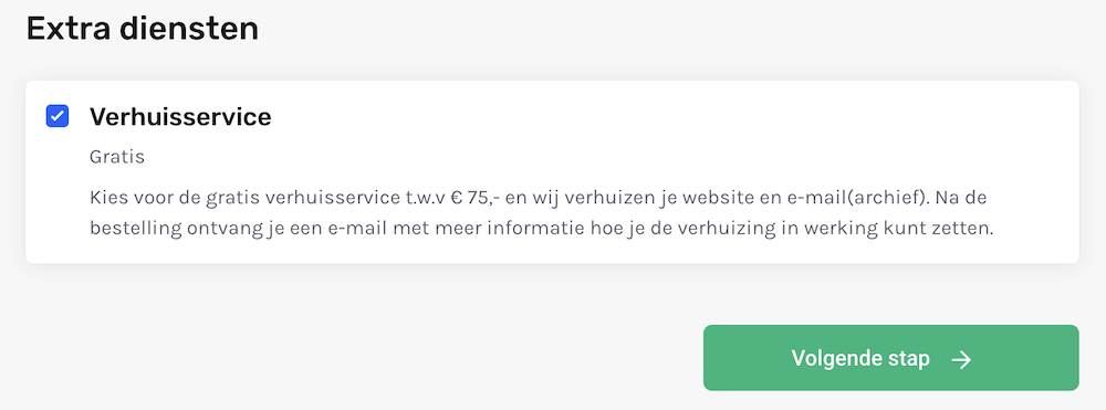 Gratis verhuisdienst bestellen Cloud86.