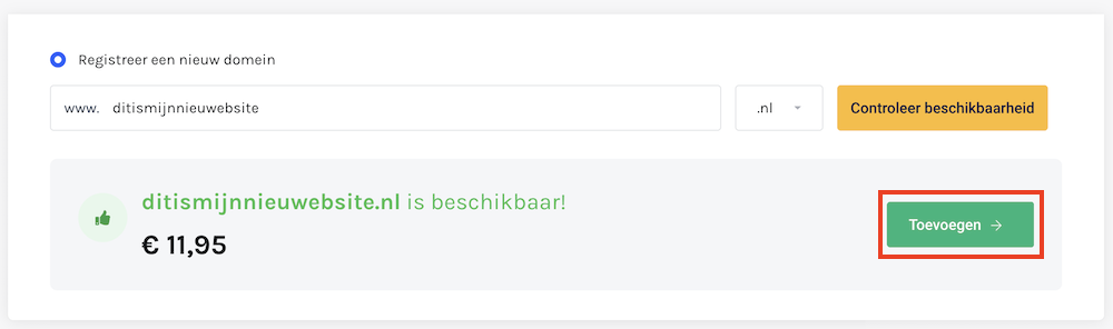 Cloud86 domeinnaam toevoegen.