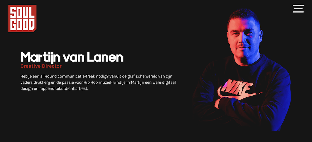 Soul Good over ons pagina. 