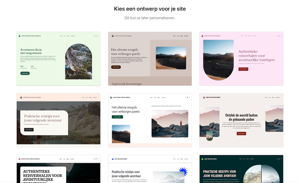 WebOké AI design kiezen. 