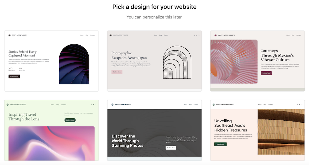 Cloud86 AI website designs. 