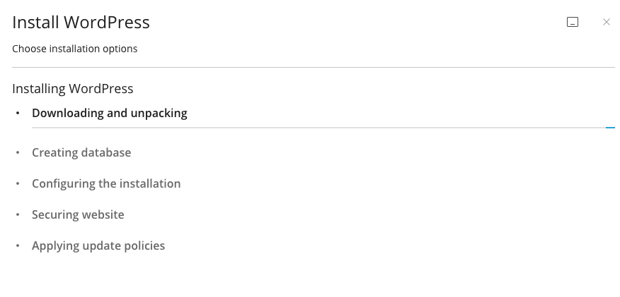 WordPress installeren.