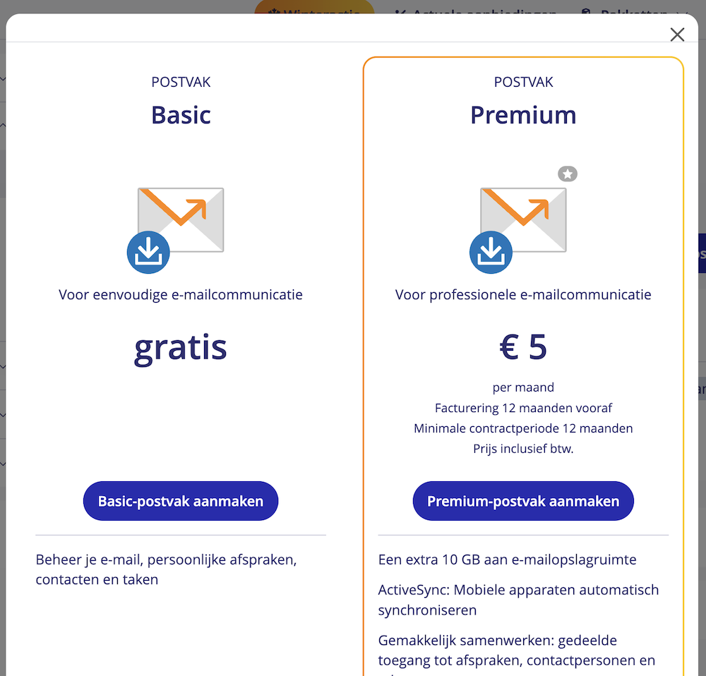 STRATO email basic vs premium