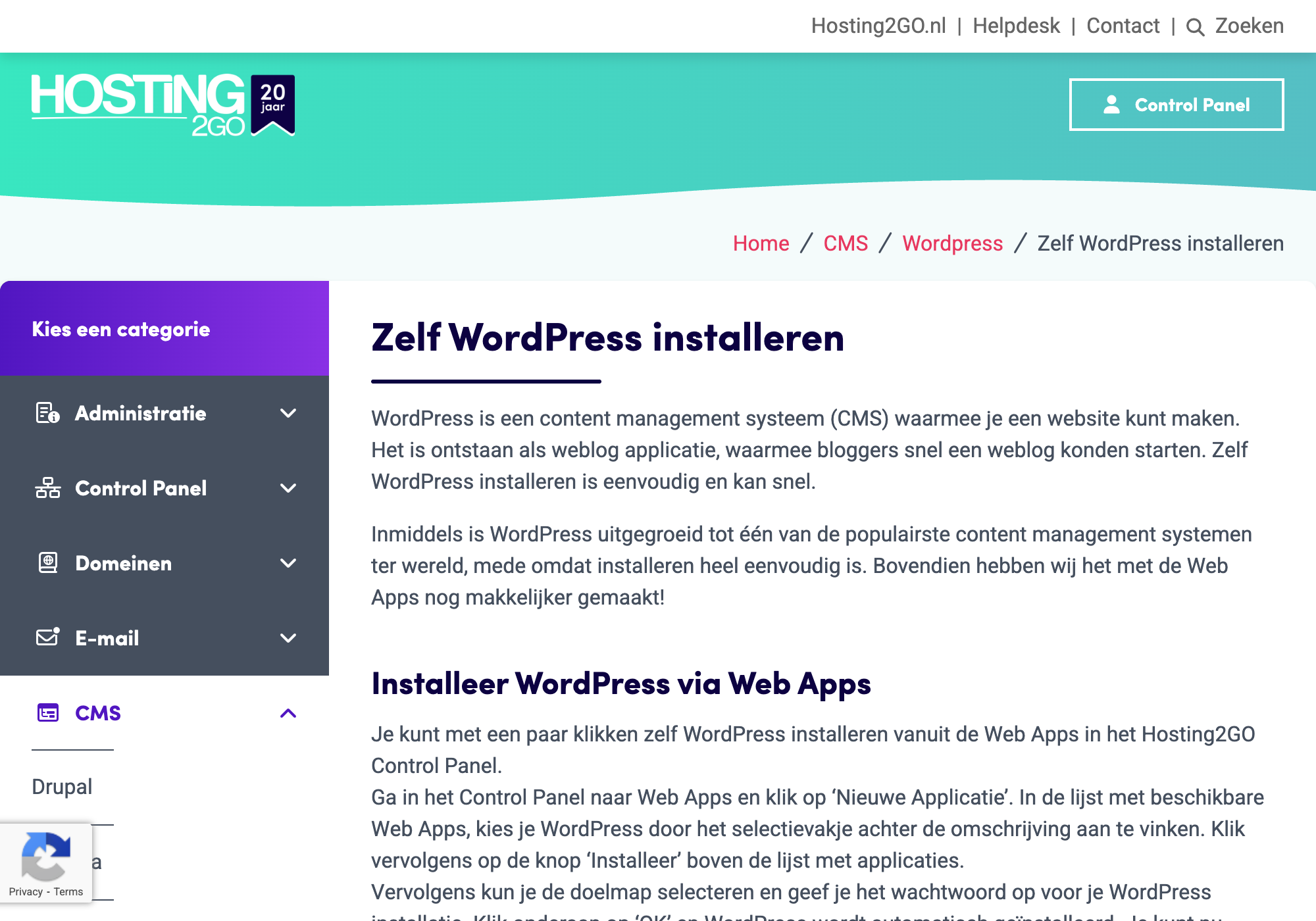 Hosting2GO kennisbank